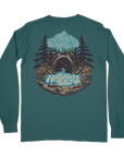 Nature Backs Comfort Colors Mystic Spruce Long Sleeve T-Shirt | Nature-Inspired Design on Ultra-Soft Fabric