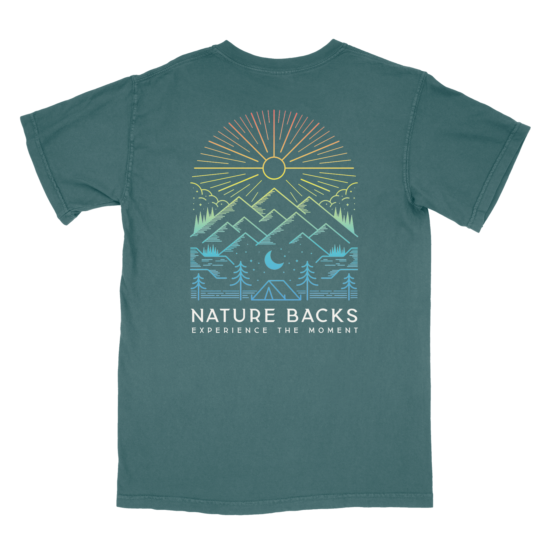 Nature Backs Comfort Colors Daybreak Spruce Short Sleeve T-Shirt | Nature-Inspired Design on Ultra-Soft Fabric