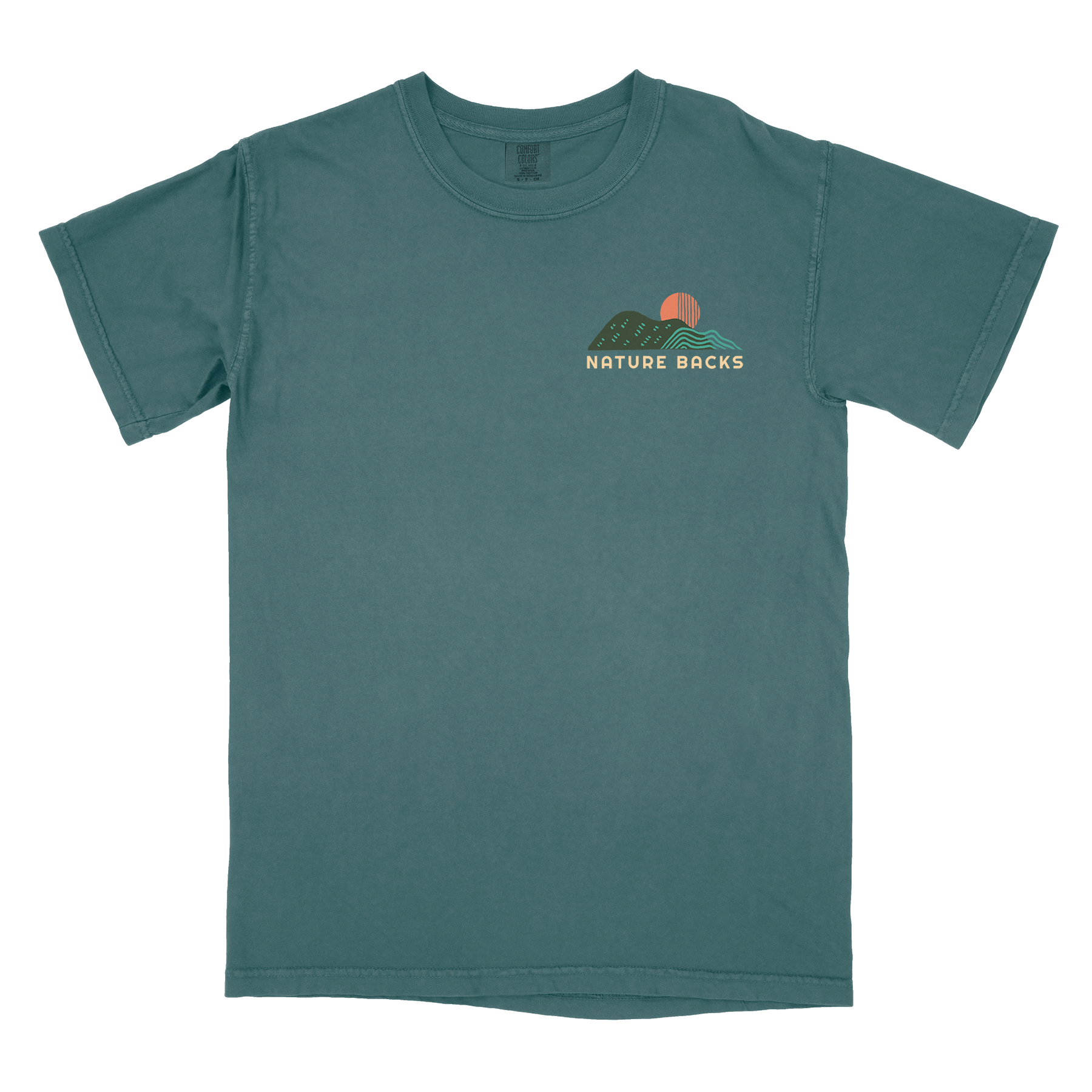 Nature Backs Comfort Colors Encompass Spruce Short Sleeve T-Shirt | Nature-Inspired Design on Ultra-Soft Fabric