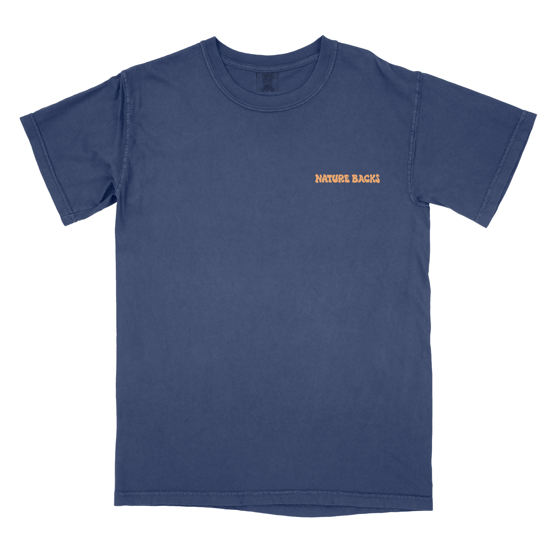 Nature Backs Comfort Colors Navy Black Short Sleeve T-Shirt | Nature-Inspired Design on Ultra-Soft Fabric